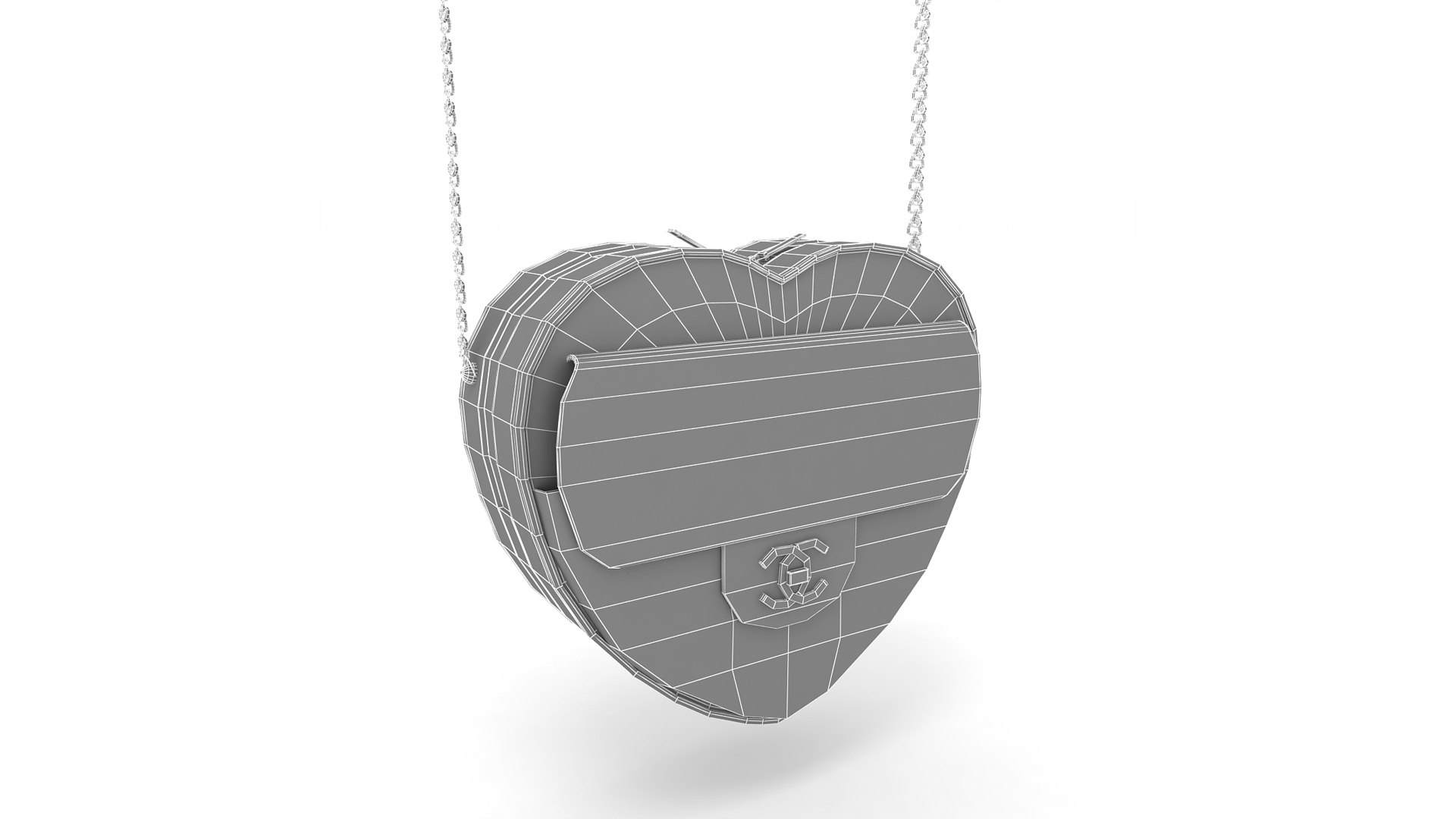 Chanel Heart Bag Pink 3D model