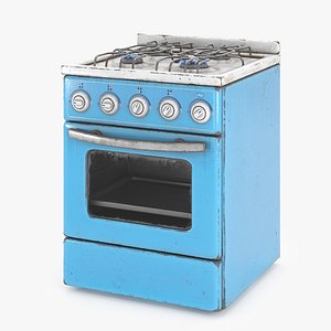 Old stove low-poly