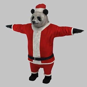 Santa Panda 3D model