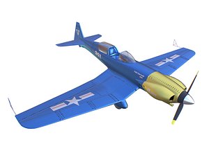 3D plane corsair p-51 model