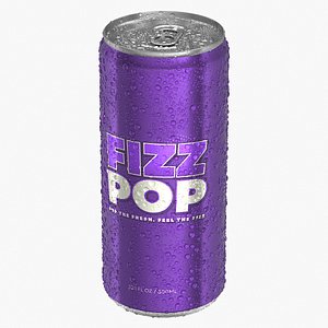 Sleek Soda Can With Droplets 300ml V2