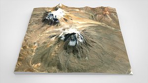 3D model Volcano Tacora Chile Peru