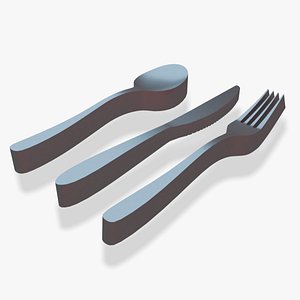 3D Thick Cutlery Set