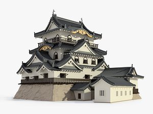 hikone japanese castle 3D model