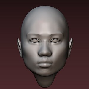 Female head 2 asian woman