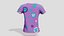Women T-shirt with paw pattern