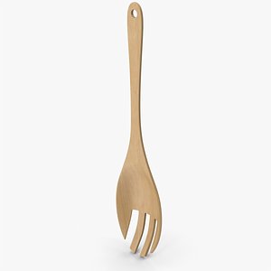 Wooden Kitchen Salad Fork