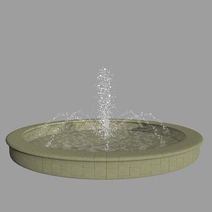 medium cluster water fountain 3D model