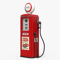 Vintage Gasoline Dispenser Tower Red