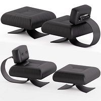 Alta Chair and Ottoman by Os car Niemeyer