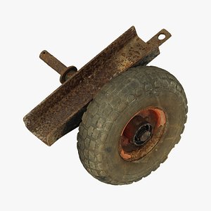 3D Damaged Board Trolley Raw Scanned