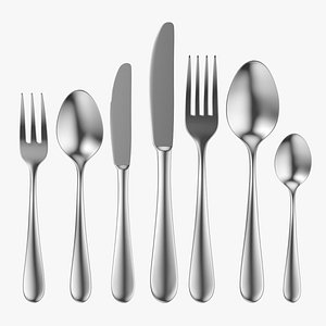Generic Cutlery Set 7 Pieces 3D
