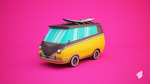 3d surfer minivan van