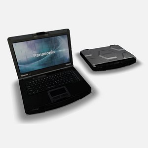 3D Panasonic Toughbook CF-54 Laptop Low-poly