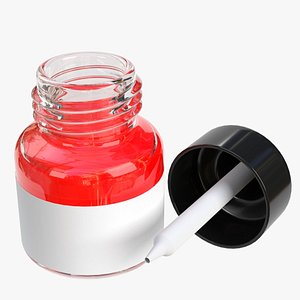 3D open dropper bottle glass