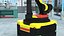 Robot chargeur d'entrepôt jaune gréé