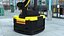 Robot chargeur d'entrepôt jaune gréé