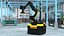 Robot chargeur d'entrepôt jaune gréé