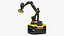 Robot chargeur d'entrepôt jaune gréé
