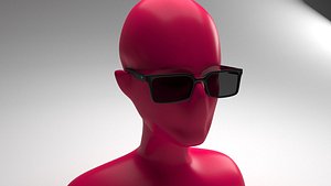 3D Eye glasses 3D model 1 set model