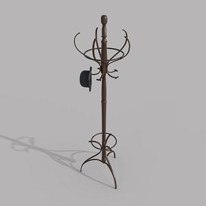 Coat Rack Bowler Hat model