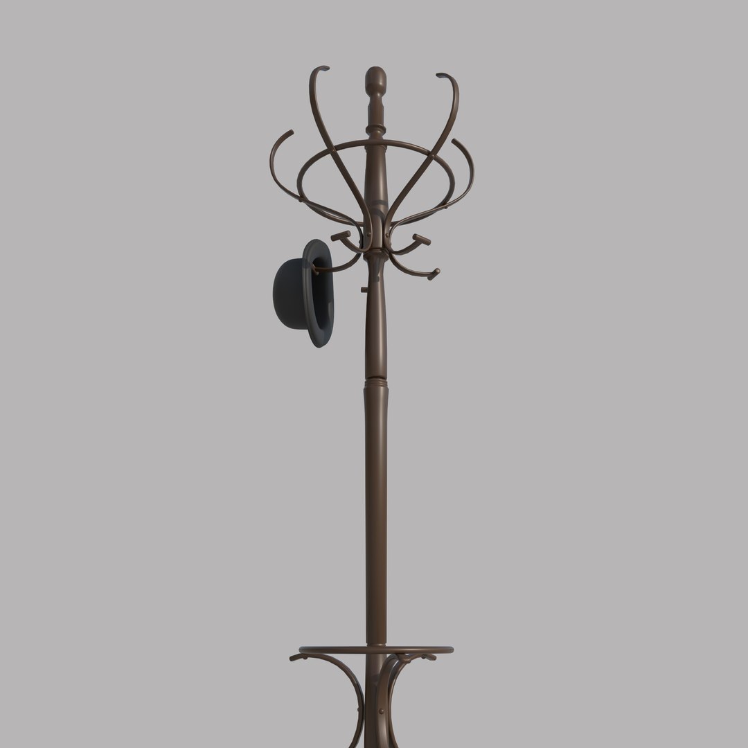 Coat Rack Bowler Hat Model - TurboSquid 2343391