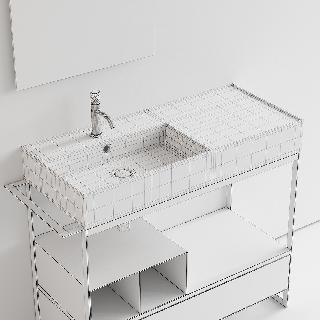 Solid Vanity Unit Model - TurboSquid 1590340