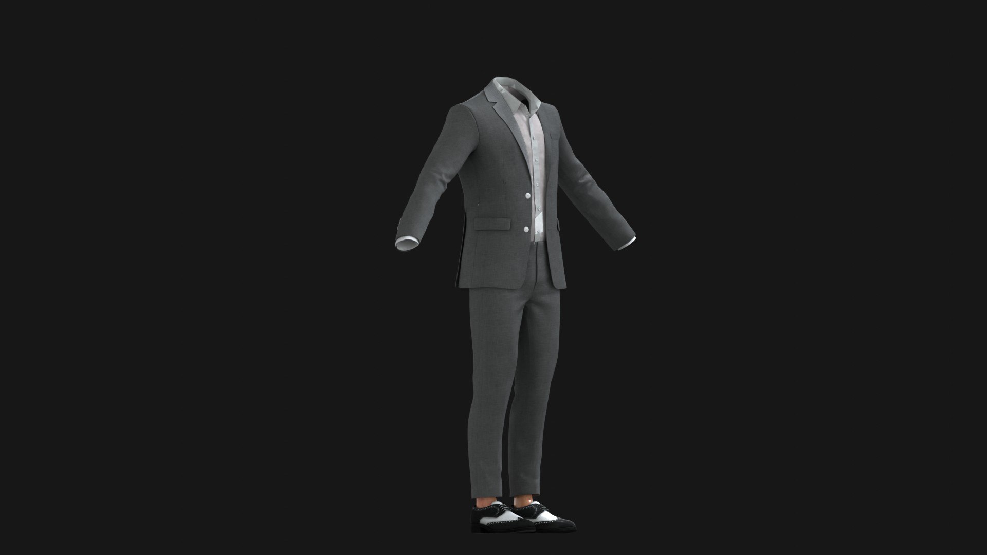 3D Grey Business Suit for Male model - TurboSquid 2064709