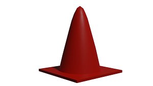 Low Poly Safety Cone 3D model
