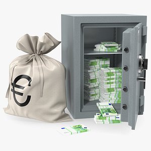 safe euro money 3D