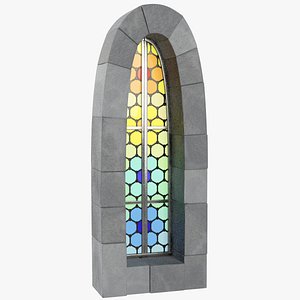 stylized old castle window model