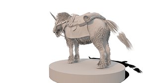 3D Donkey winter Print 3D model
