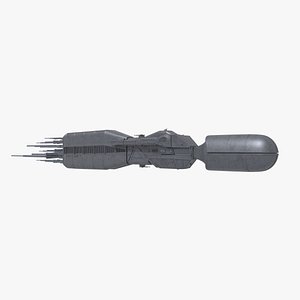 3D Space Ship Falcon 7 model