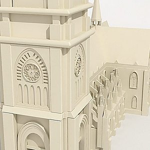 church cathedral bulding 3d 3ds