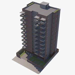 3D Residential building 01