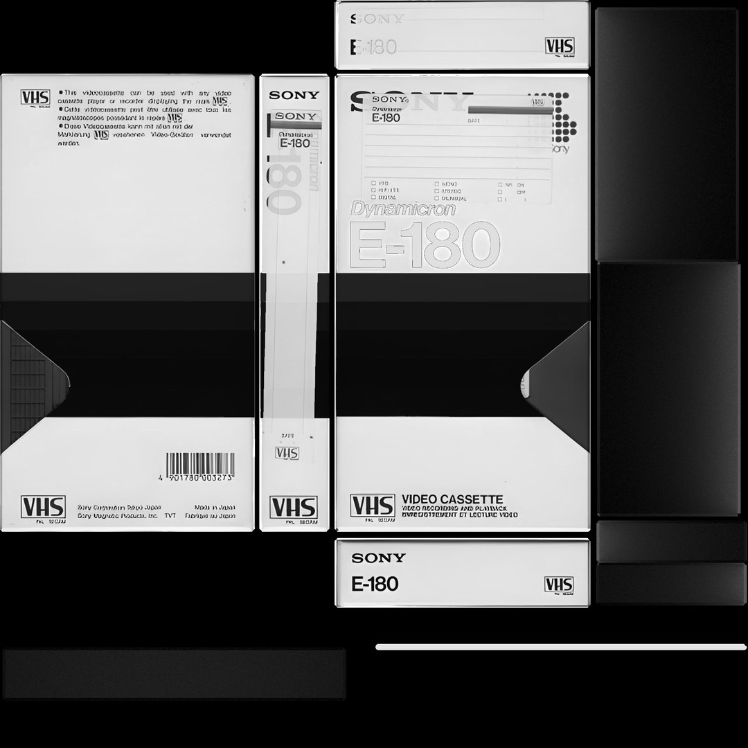 3D VHS Sony Dynamicron E-180 https://p.turbosquid.com/ts-thumb/J2/oiXfzC/na/sonydynamicrone180_metallic/png/1790282872/1920x1080/fit_q87/7f1fc1a3159fc651d81bc4d5883ad3f4381532c4/sonydynamicrone180_metallic.jpg