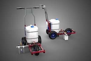 ELECTRIC TROLLEY CART PAINT SPRAYING LINE UP MARK MARKER MACHINE