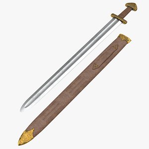 3d model viking sword set