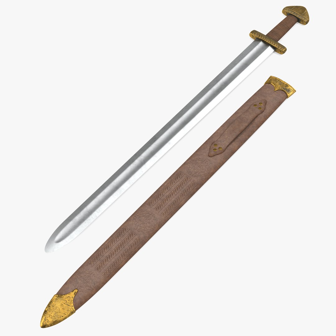 Viking Sword Set 3D Model 3D model preview