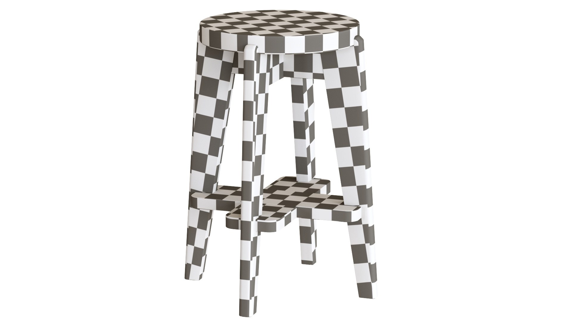 3D Pierre Jeanneret Counter Stool Model - TurboSquid 2344329