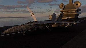 Fa 18 Hornet aircraft Realistic with cockpit and Cannopy Installed Missiles and Bombs 3D model