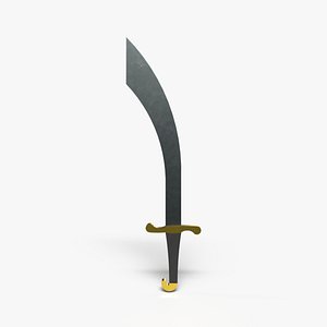 Scimitar - Lowpoly Textured and Colorbased