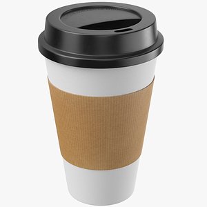 3D paper coffee cup