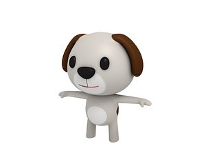 3D model dog cartoon