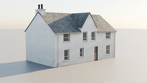 Loch Ness Scottish Countryside House 3D model model