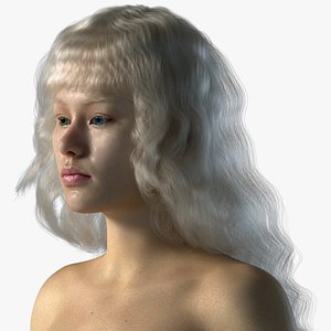 Blonde Wavy Female Hairstyle Ornatrix 3D model