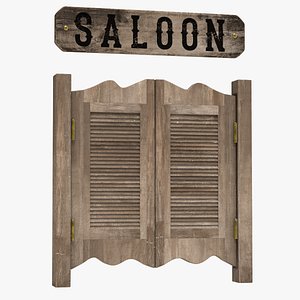 Western Swinging Saloon Doors 3D