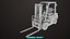 Forklift Trucks and Pallet Orange Collection All PBR Textures 3D model