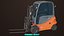 Forklift Trucks and Pallet Orange Collection All PBR Textures 3D model