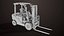 Forklift Trucks and Pallet Orange Collection All PBR Textures 3D model
